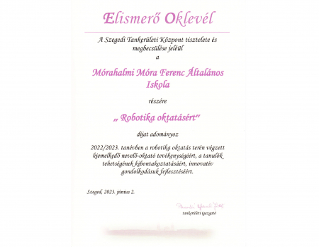 A robotika elismerése